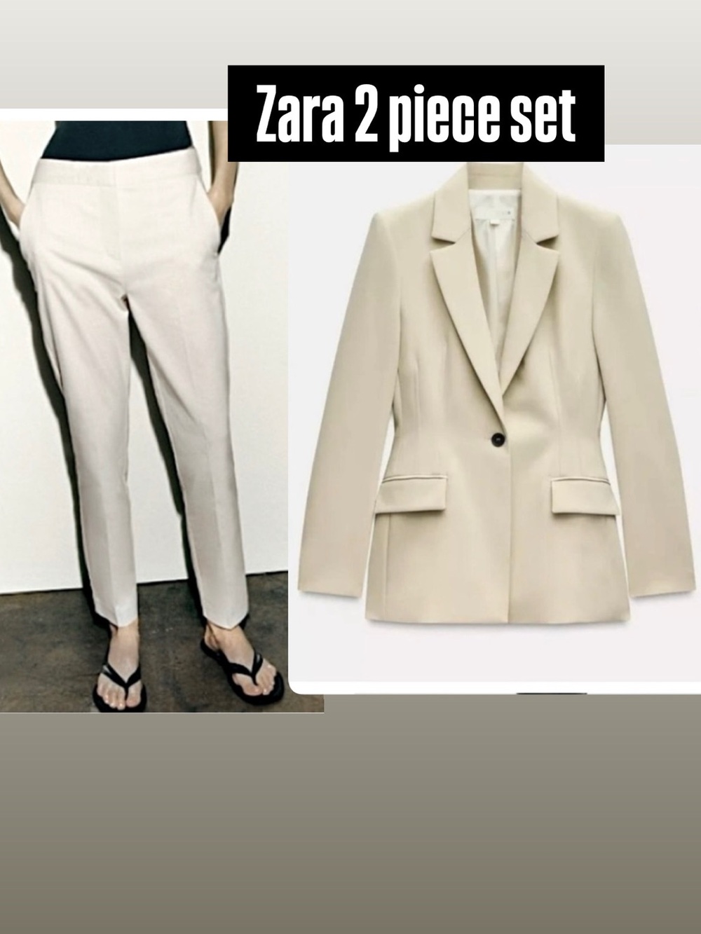 TREND (SET ) NEW ZARA  FITTED SHOULDER
PAD BLAZER  
🚨FIRM PRICE NO DISCOUNT